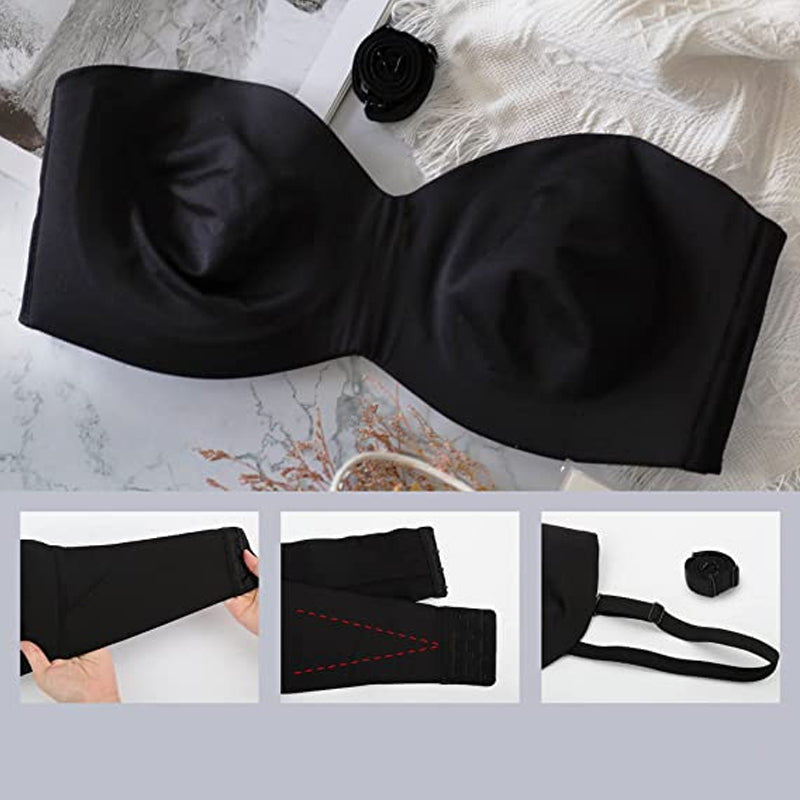 Full Support Non-Slip Convertible Bandeau Bra