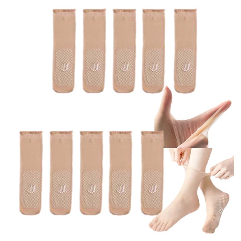 Spring Summer Invisible Slip-resistant Crystal Silk Socks