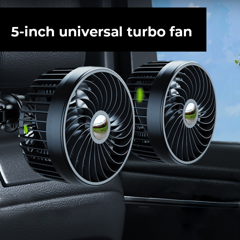 Dual Head Mini Usb Car Fan