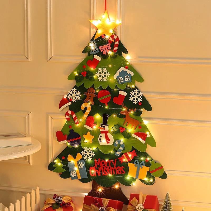 Felt Christmas Tree with Detachable Ornaments