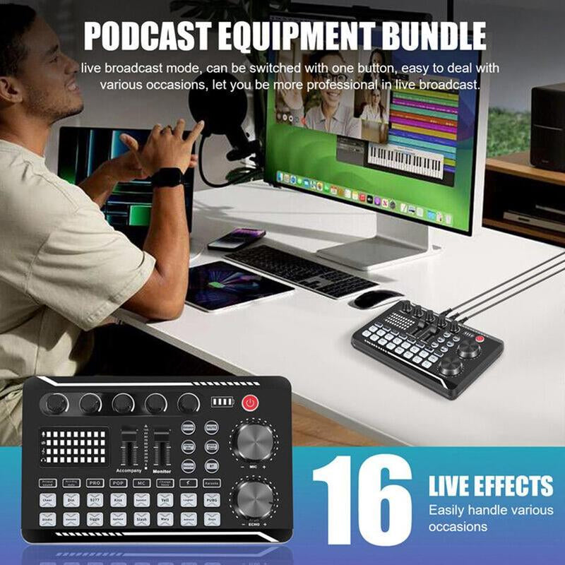 Live Sound Card with DJ Mixer Effects & Voice Changer