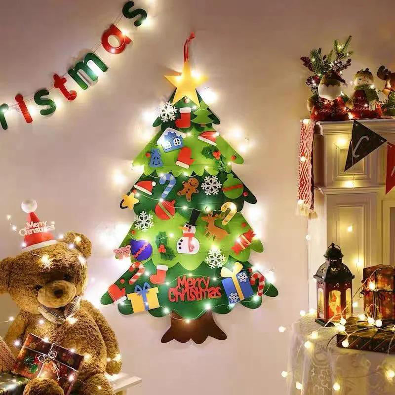 Felt Christmas Tree with Detachable Ornaments