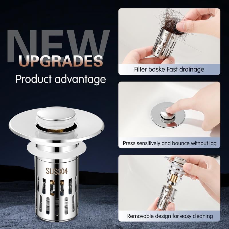 Universal Drain Strainer for Bathroom Sink