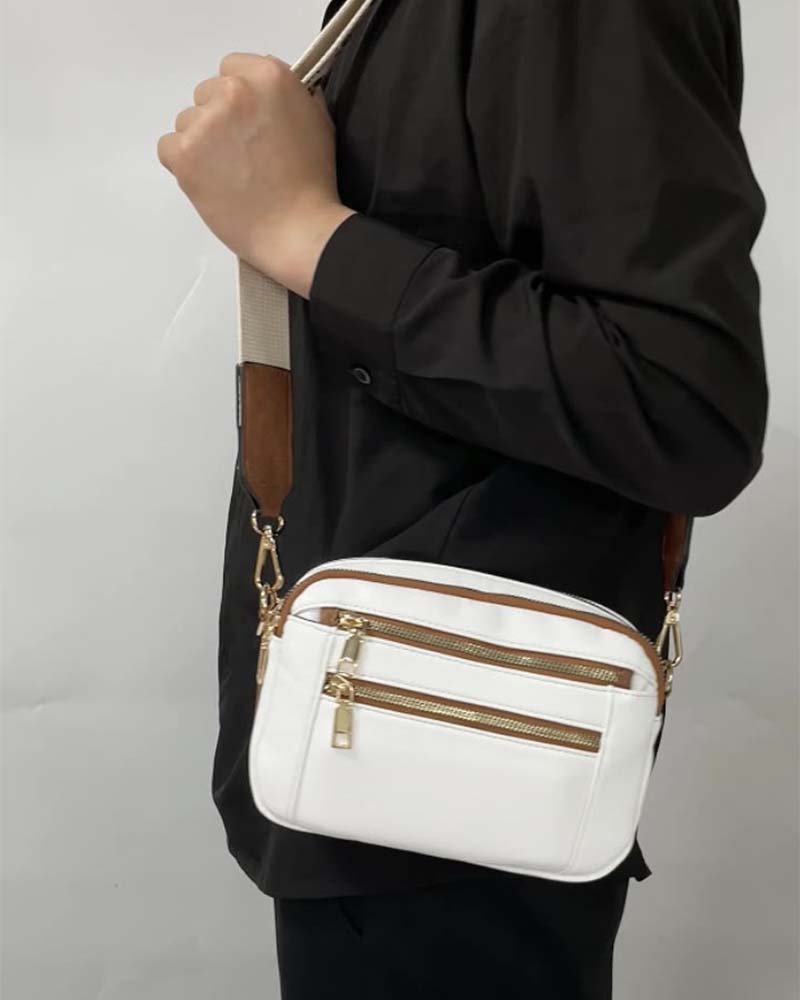 Multifunctional zipper crossbody bag