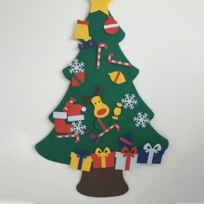 Felt Christmas Tree with Detachable Ornaments