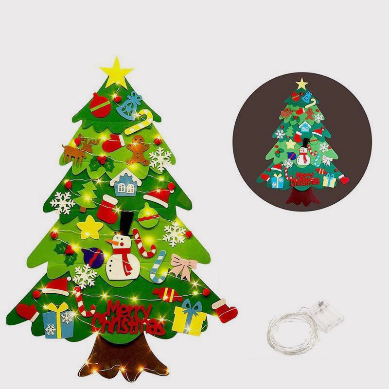 Felt Christmas Tree with Detachable Ornaments