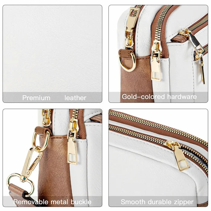 Multifunctional zipper crossbody bag