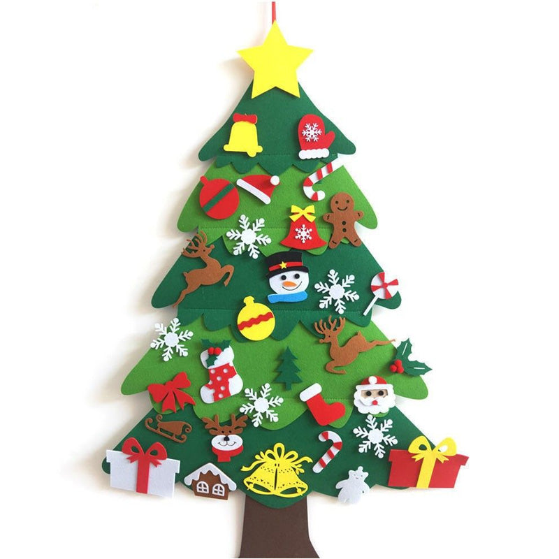 Felt Christmas Tree with Detachable Ornaments