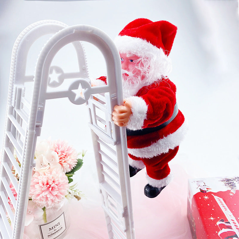 🎅Electric Chimney Climbing Santa Claus Musical Toys🎄