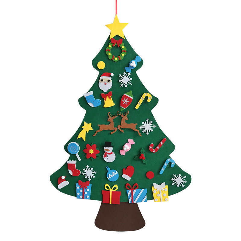 Felt Christmas Tree with Detachable Ornaments