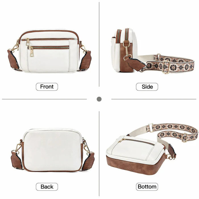 Multifunctional zipper crossbody bag