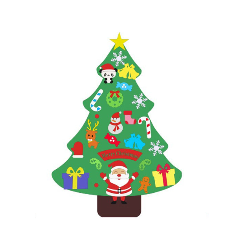 Felt Christmas Tree with Detachable Ornaments