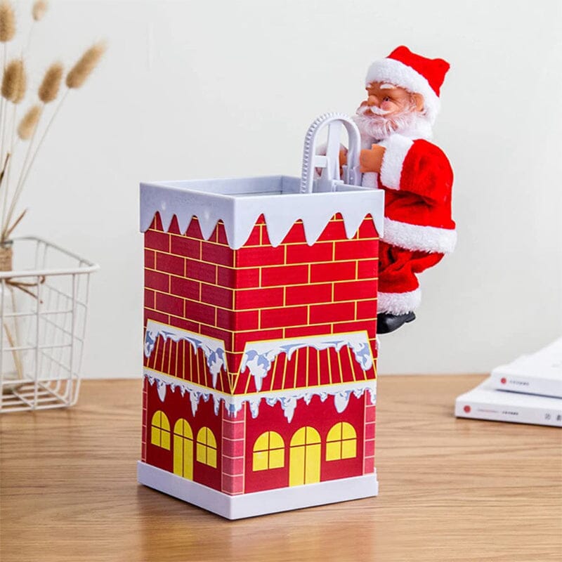 🎅Electric Chimney Climbing Santa Claus Musical Toys🎄