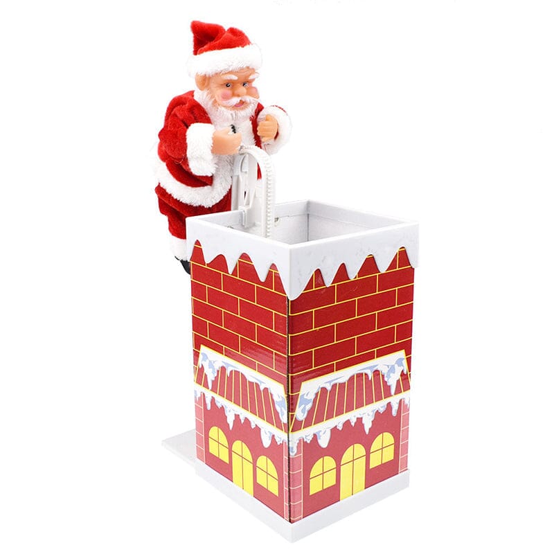 🎅Electric Chimney Climbing Santa Claus Musical Toys🎄