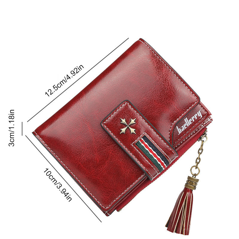 Tassel Zip Women's Crop Wallet