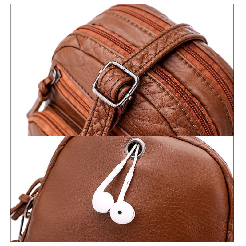 Soft Leather Shoulder Messenger Bag