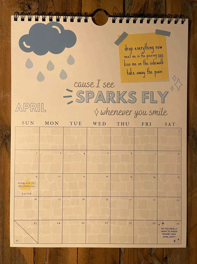 TS Lyrics Calendar