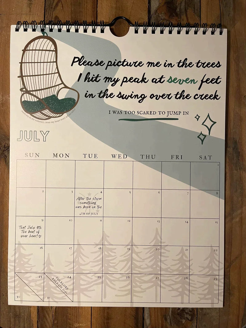 TS Lyrics Calendar