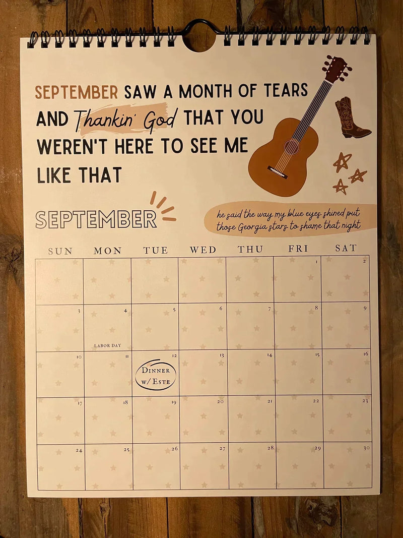 TS Lyrics Calendar