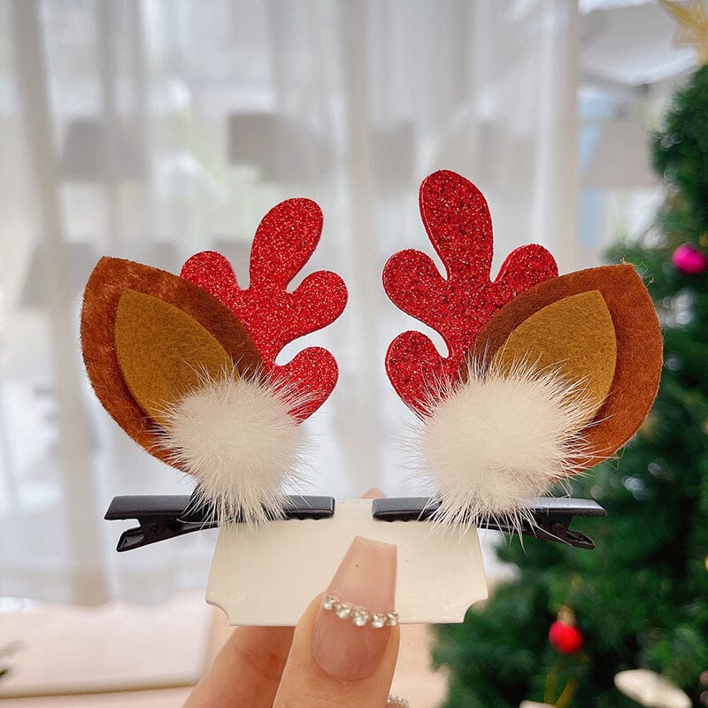 Reindeer Antlers Xmas Hair Clip