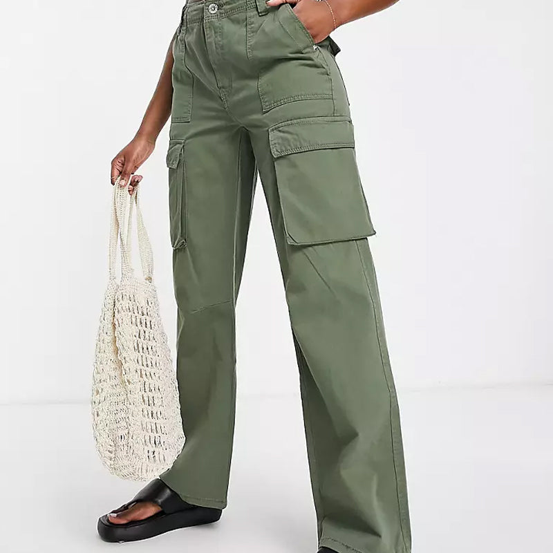 Adjustable Women's Straight Fit Cargo Pants