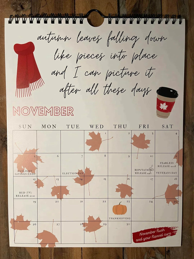 TS Lyrics Calendar