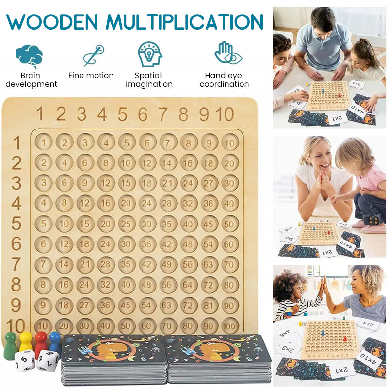 Wooden Montessori Multiplication Board Game