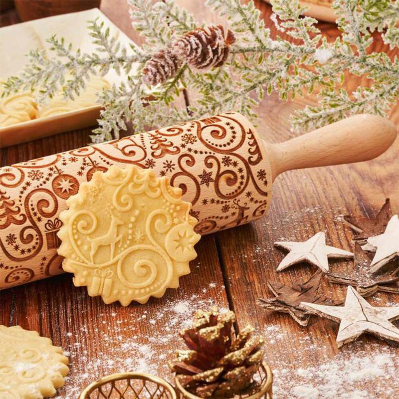 Christmas Print Rolling Pin