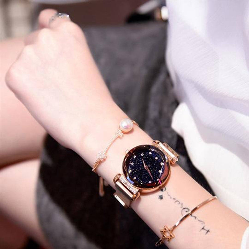 Women Starry Waterproof Watch