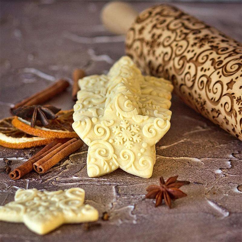 Christmas Print Rolling Pin