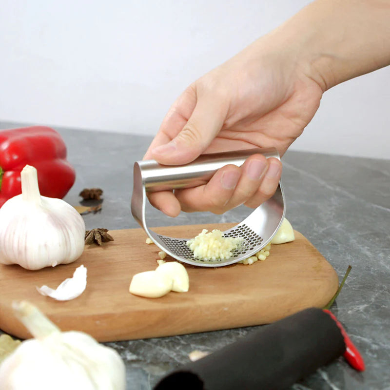 Premium Stainless Steel Garlic Press, Garlic Press Cooking Tool