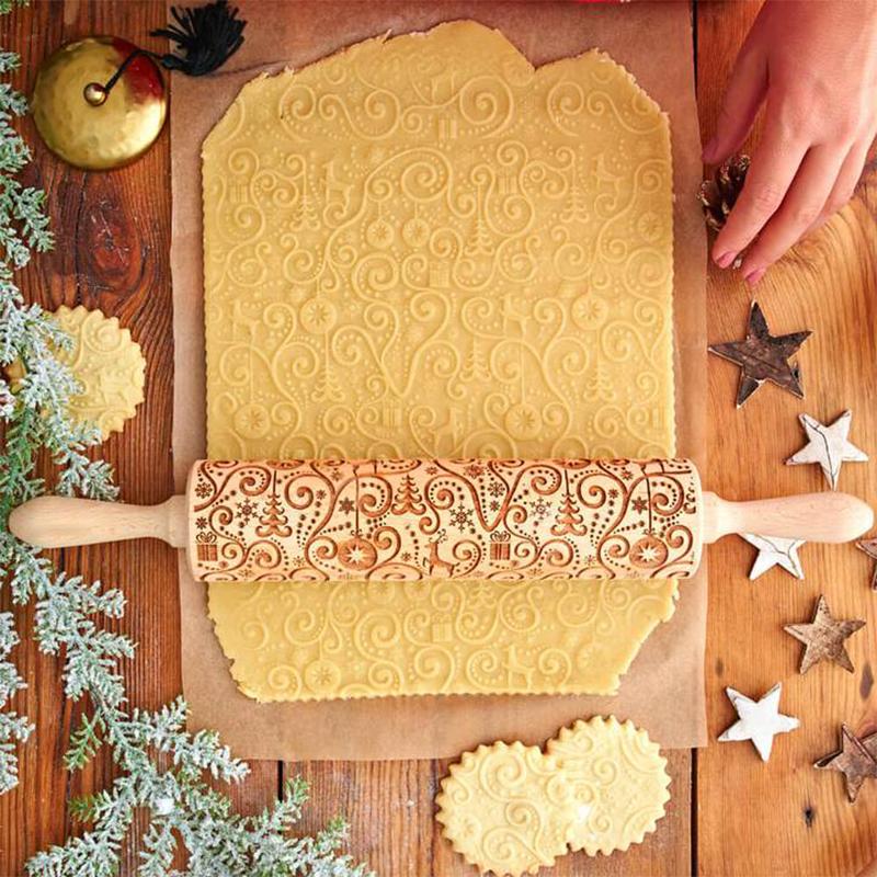 Christmas Print Rolling Pin