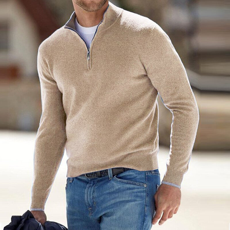 Men's Zipper Basic Sweater