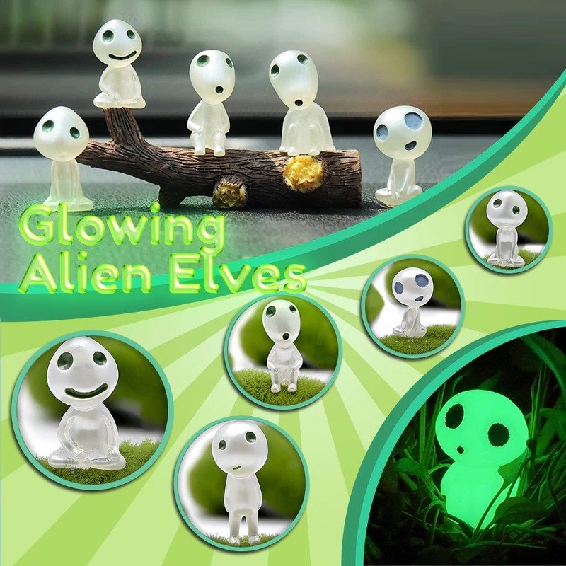 LUMINOUS GARDEN GHOST MINIATURE FIGURINES