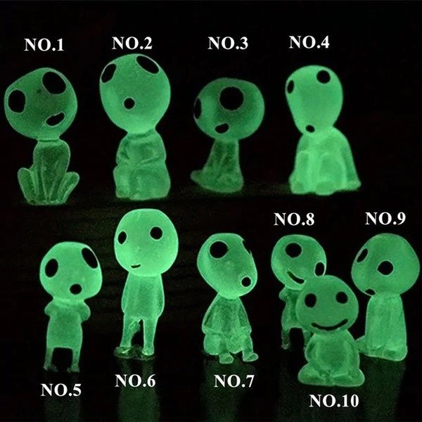 LUMINOUS GARDEN GHOST MINIATURE FIGURINES