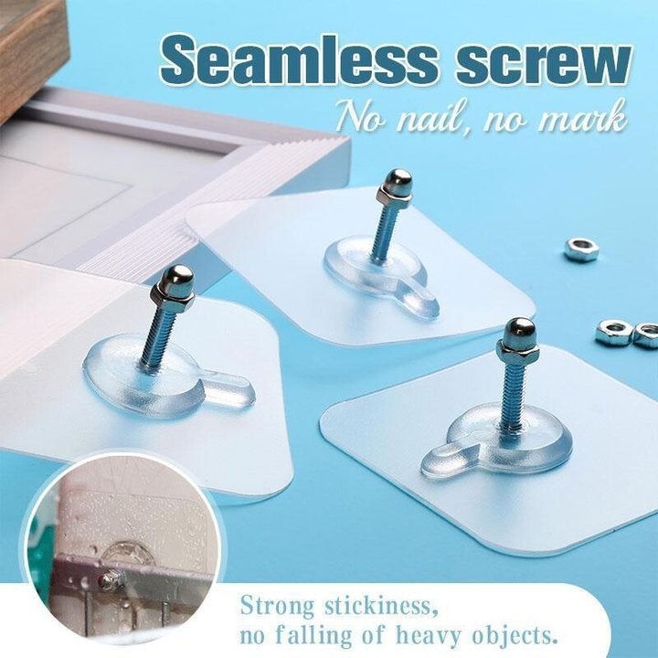 Self Adhesive Nails Wall Mount Non-Trace Screw Hook Stickers (10pcs)