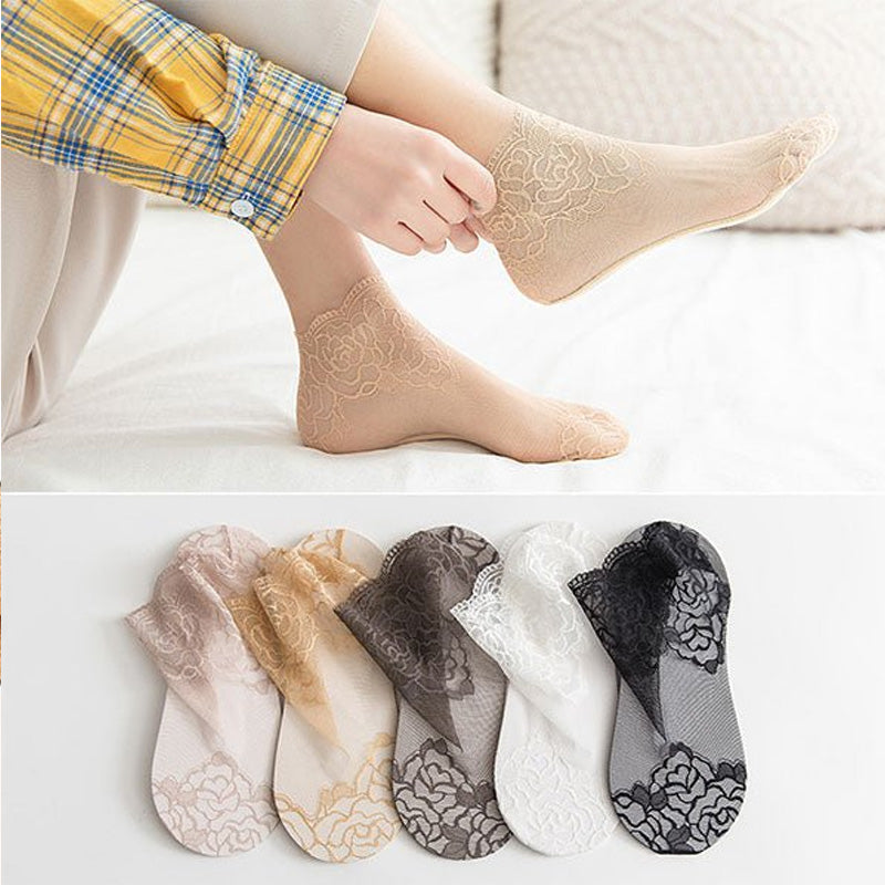 Ladies Fashion Lace Socks