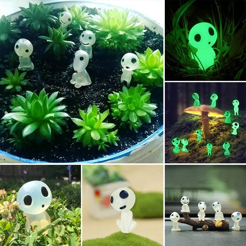 LUMINOUS GARDEN GHOST MINIATURE FIGURINES