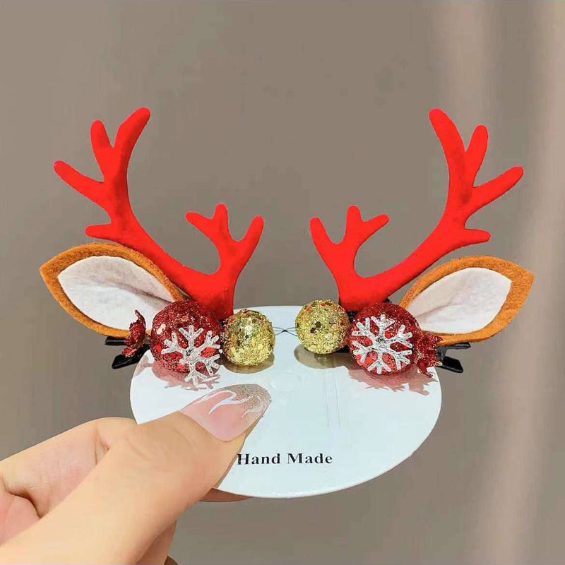 Reindeer Antlers Xmas Hair Clip