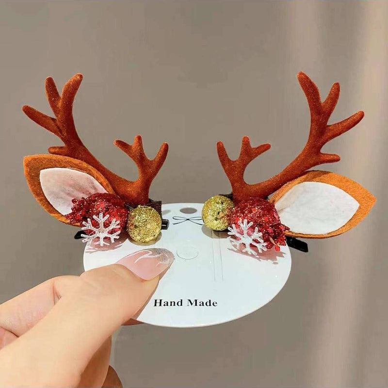 Reindeer Antlers Xmas Hair Clip